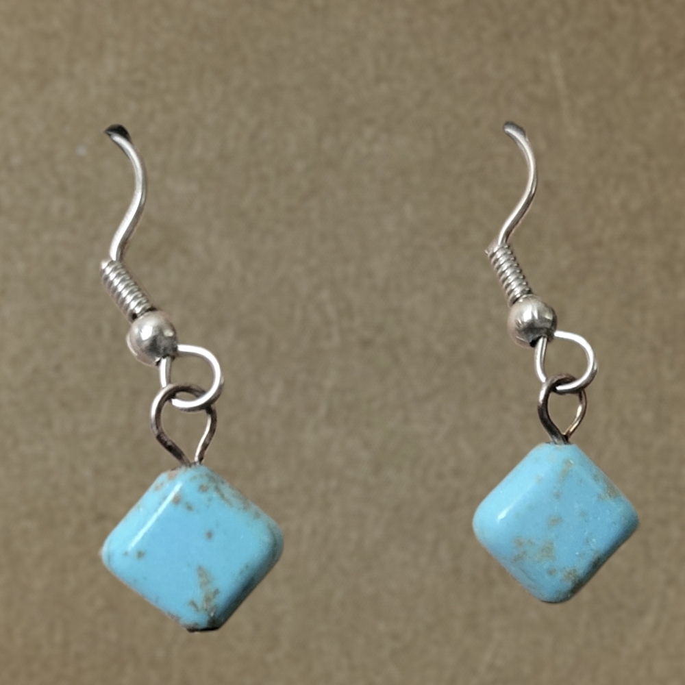 Elegant Silver and Tourquoise Dangle Earrings